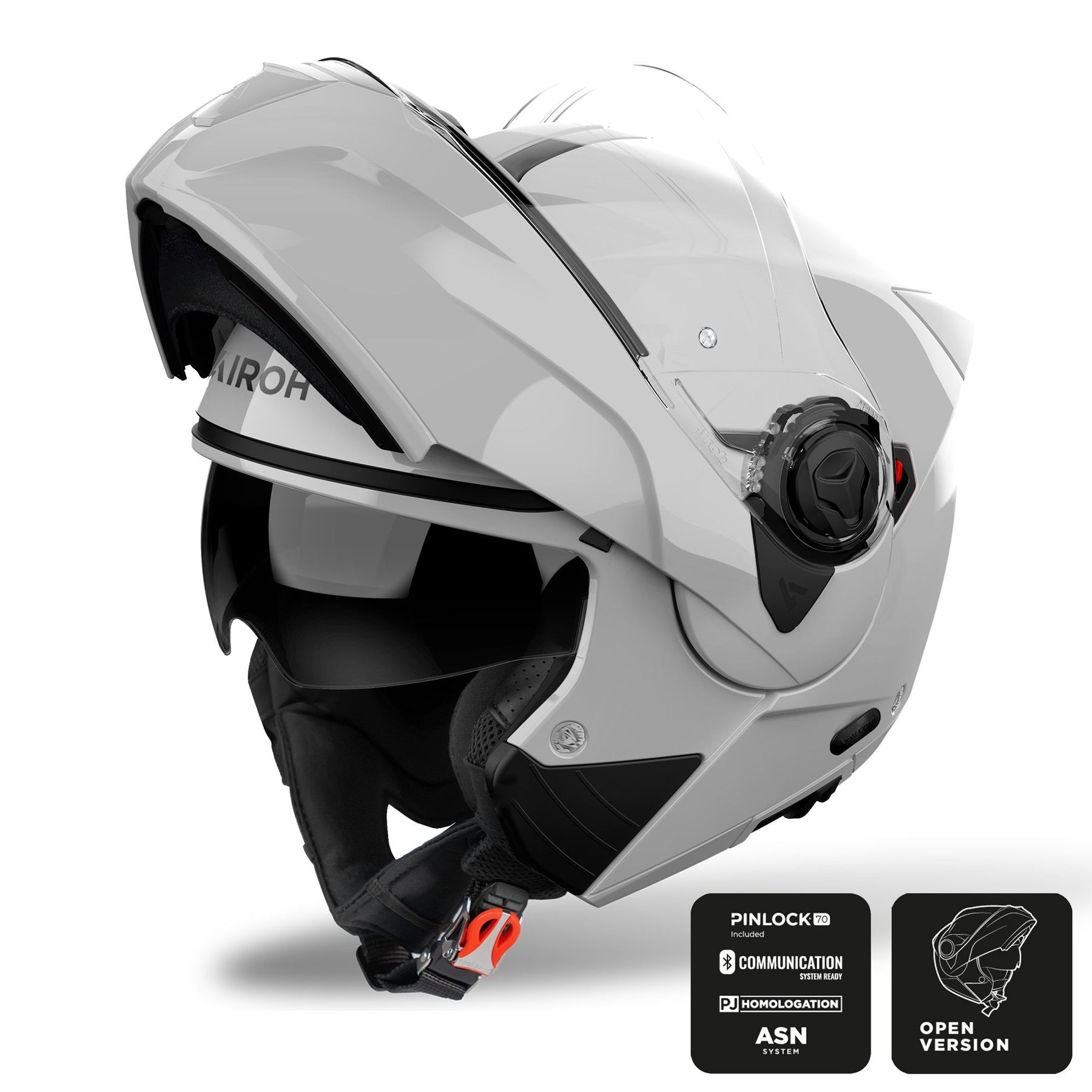 Airoh Specktre Flip-Front Motorcycle Helmet - Color Cement Grey ECE 2206