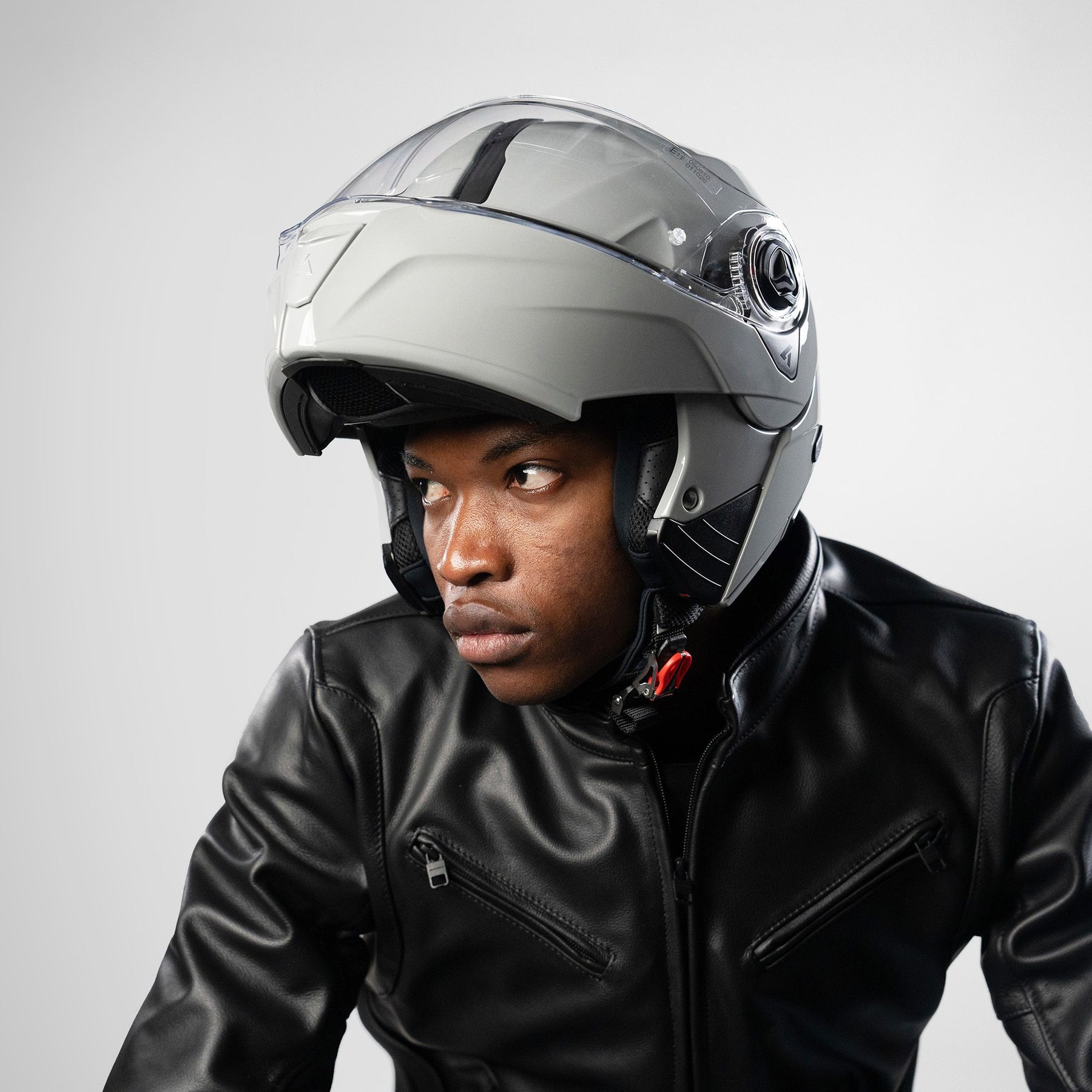 Airoh Specktre Flip-Front Motorcycle Helmet - Color Cement Grey ECE 2206