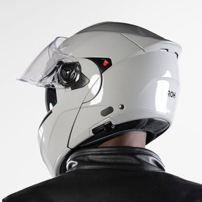 Airoh Specktre Flip-Front Motorcycle Helmet - Color Cement Grey ECE 2206