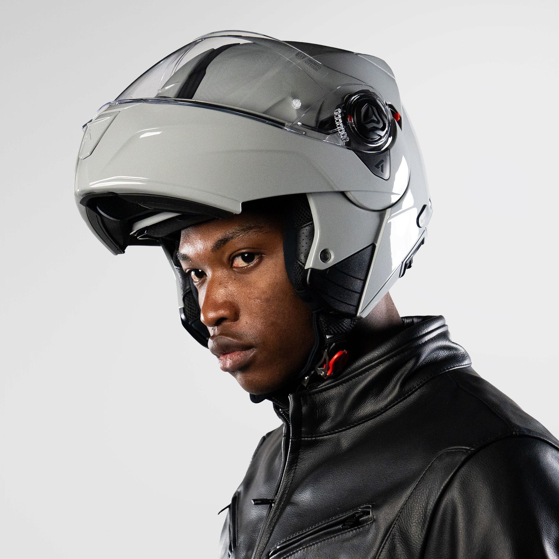 Airoh Specktre Flip-Front Motorcycle Helmet - Color Cement Grey ECE 2206