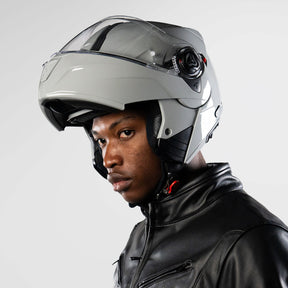 Airoh Specktre Flip-Front Motorcycle Helmet - Color Cement Grey ECE 2206