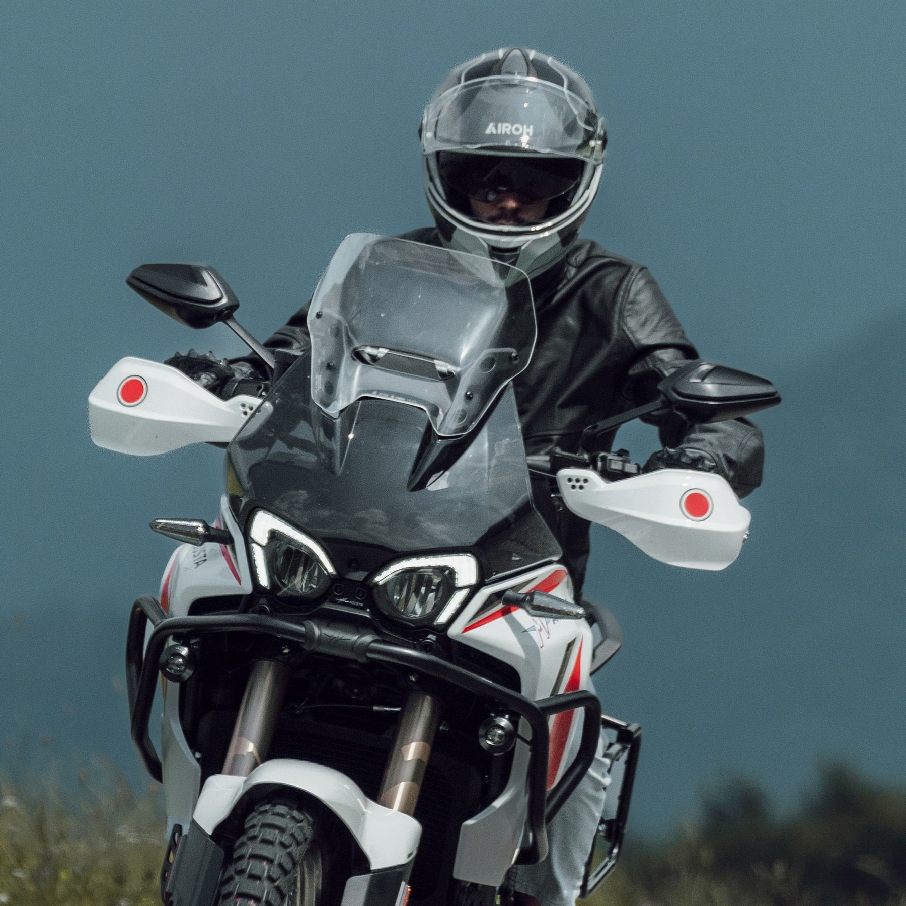 Airoh Specktre Flip-Front Motorcycle Helmet - Groove Grey Gloss ECE 2206