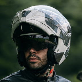 Airoh Specktre Flip-Front Motorcycle Helmet - Groove Grey Gloss ECE 2206