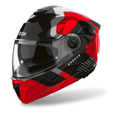 Airoh Specktre Flip-Front Motorcycle Helmet - Groove Red Gloss ECE 2206