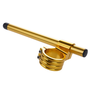 Bike It 48mm High Gold Clip-On Bar Kit Motorcycle Sportbike Clipons