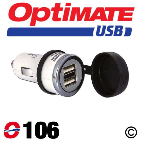 Optimate O106 USB Charger - Cig Plug - Beedspeed