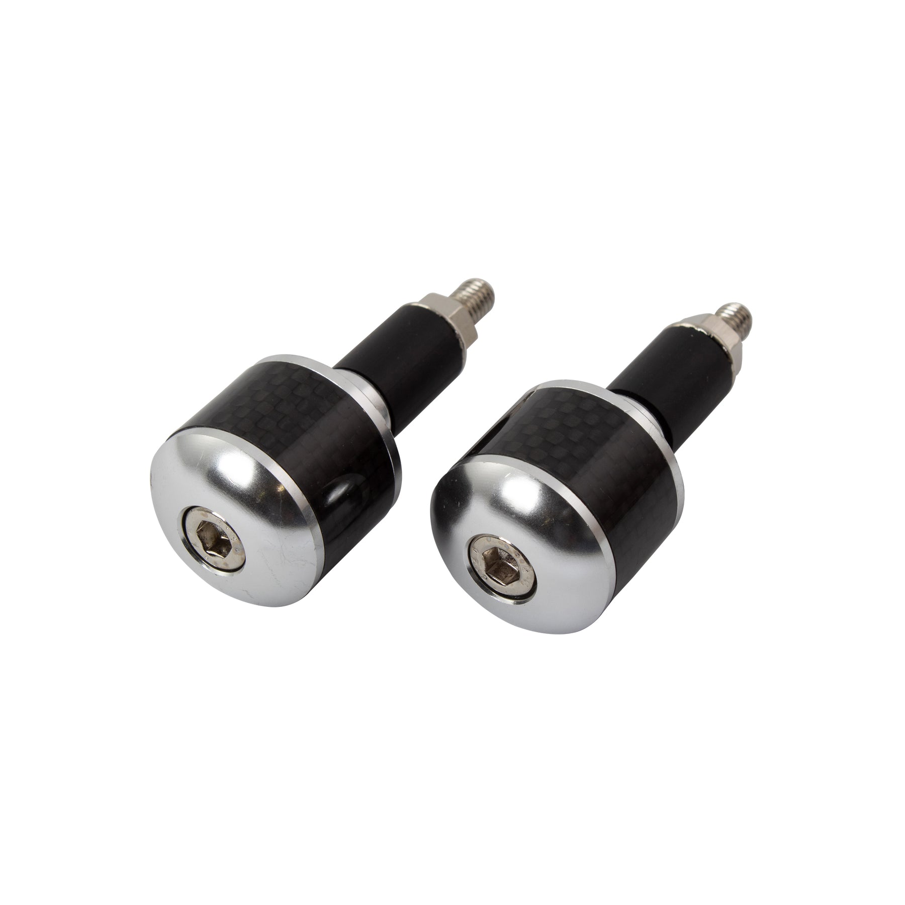 Bike It Alloy Bar Ends Carbon Fibre Insert Universal Motorcycle