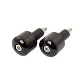 Bike It Black 18mm Motorcycle Bar Ends Carbon Fibre Insert