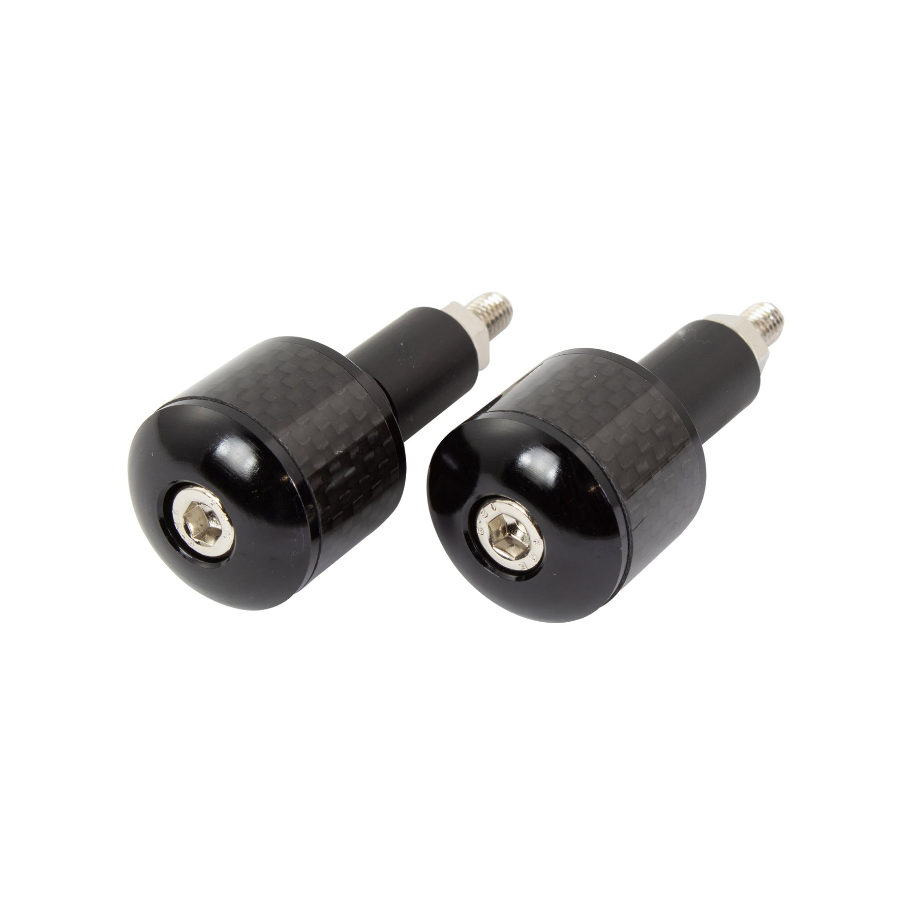 Bike It Black 18mm Motorcycle Bar Ends Carbon Fibre Insert