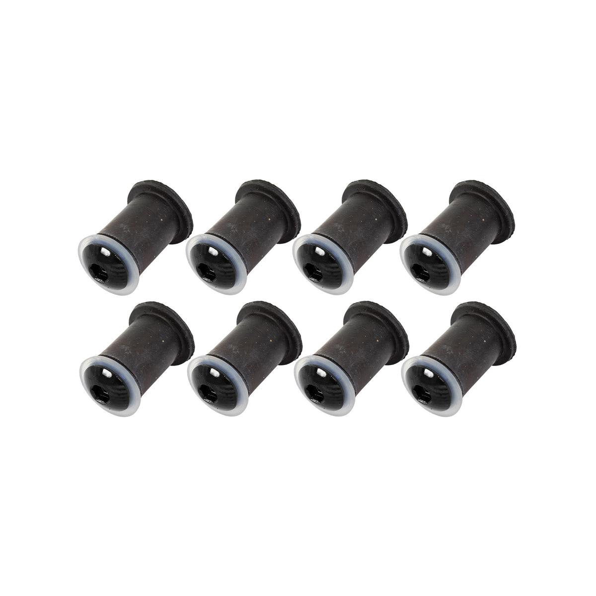 Bike It Black Motorcycle Fairing Bolts Screws Nuts and Rubbers Kit