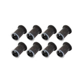 Bike It Black Motorcycle Fairing Bolts Screws Nuts and Rubbers Kit