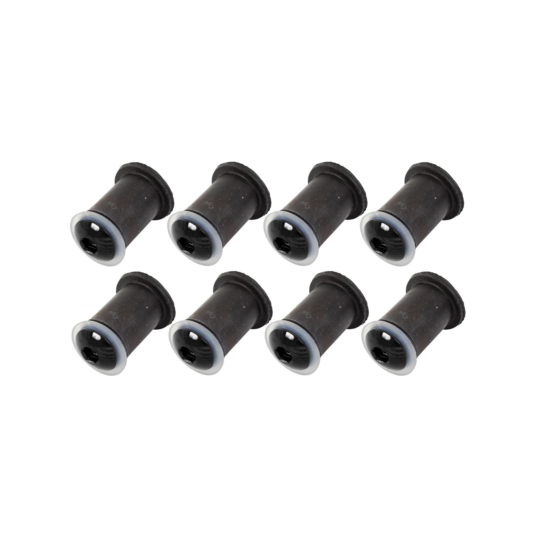 Bike It Black Motorcycle Fairing Bolts Screws Nuts and Rubbers Kit
