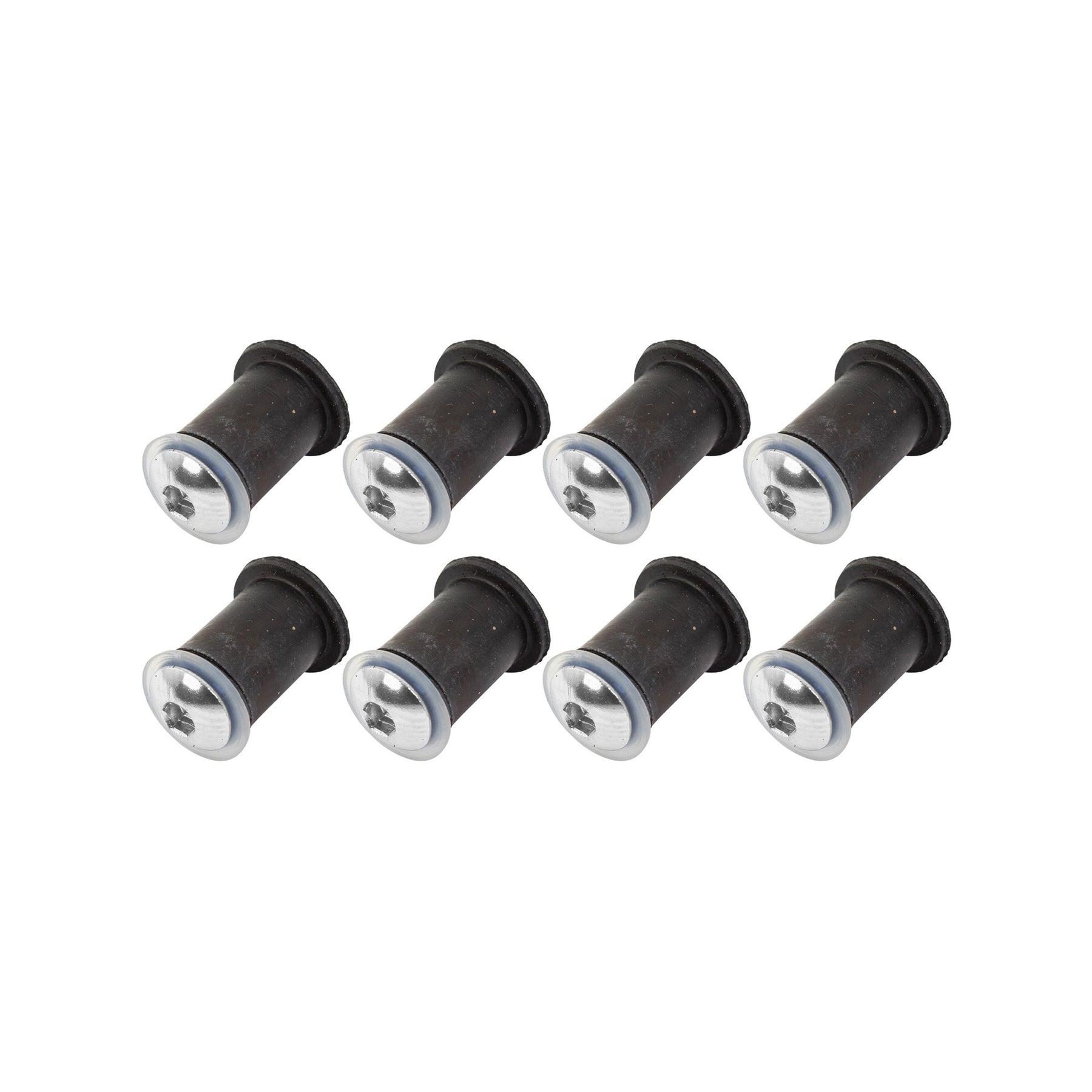 Bike It Chrome Motorcycle Fairing Bolts Screws Nuts and Rubbers Kit