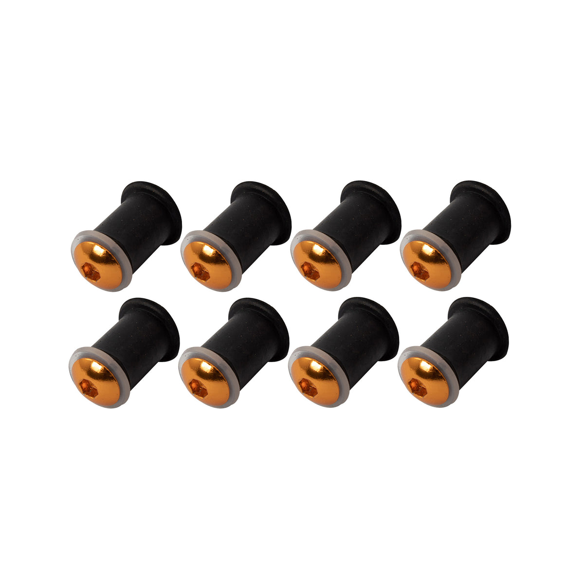 Bike It Gold Motorcycle Fairing Bolts Screws Nuts and Rubbers Kit