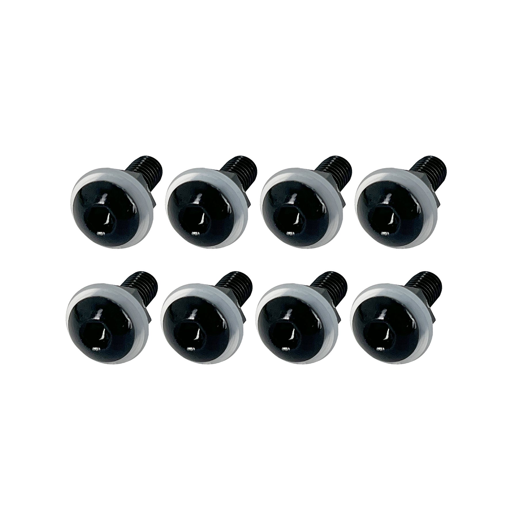 Bike It Black Motorcycle Screen Bolts Windscreen Fixings Pack of 8