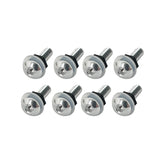 Bike It Chrome Motorcycle Screen Bolts Windscreen Fixings Pack of 8