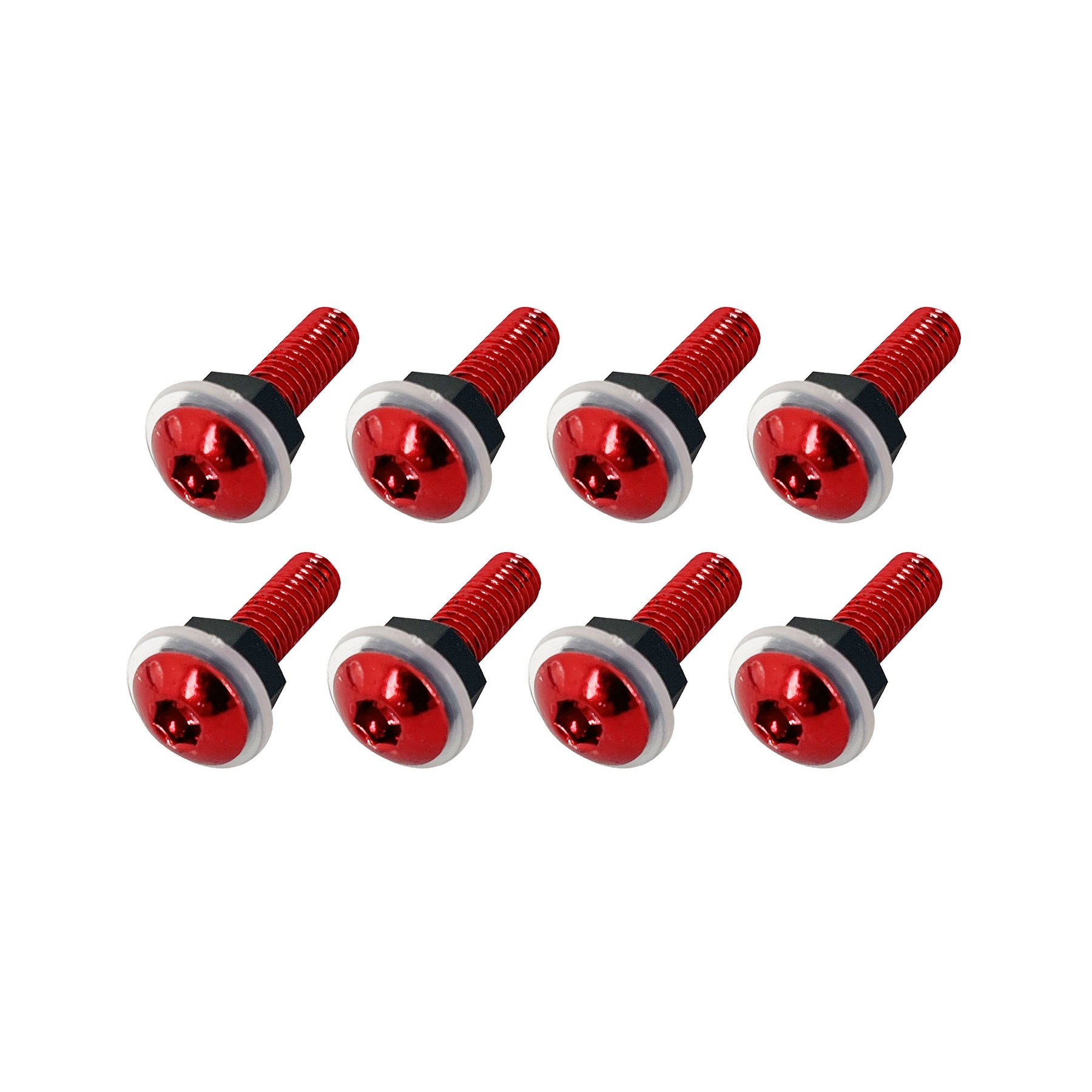 Bike It Red Motorcycle Screen Bolts Windscreen Fixings Pack of 8
