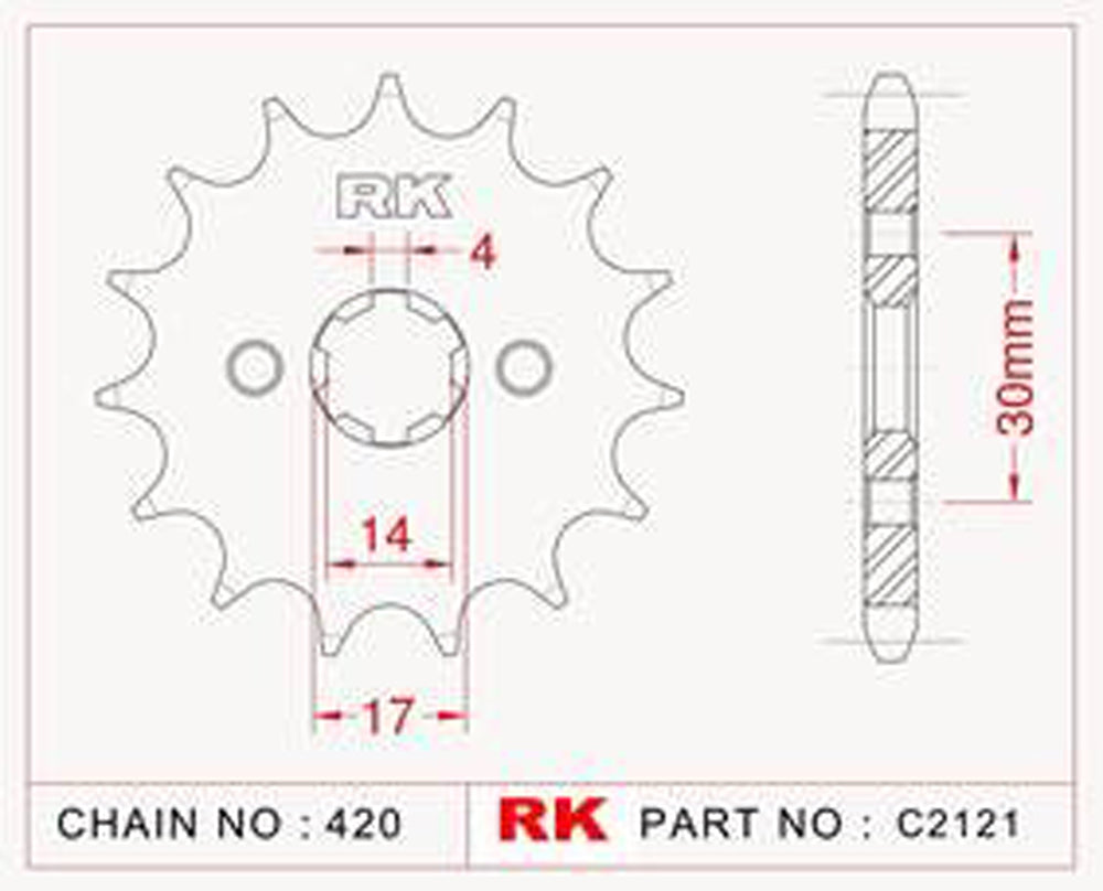RK-C2121 Front Sprocket JTF249