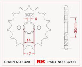 RK-C2121 Front Sprocket JTF249