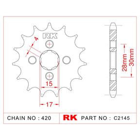 RK-C2145 Front Sprocket JTF253