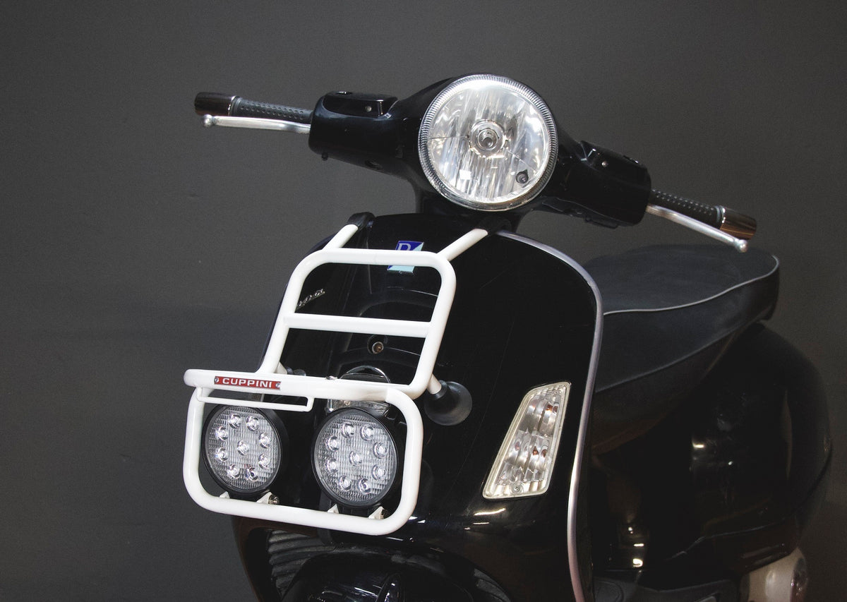 Vespa GTS GTV GTS Super 125-310cc Front Rack with LED Headlights - White
