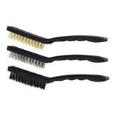 Bike It 3 Piece Motorcycle Workshop Wire Brush Cleaning Kit