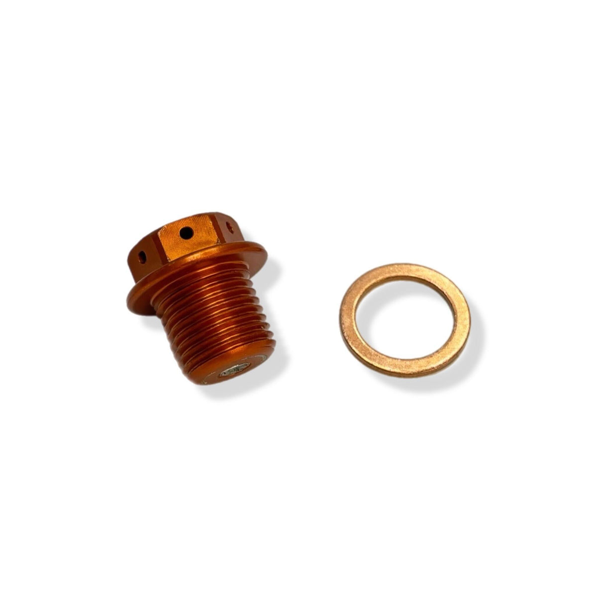 Lambretta S1-3 Li GP SX TV J Lui CNC Oil Drain Plug with Magnet - Orange - Casa Performance
