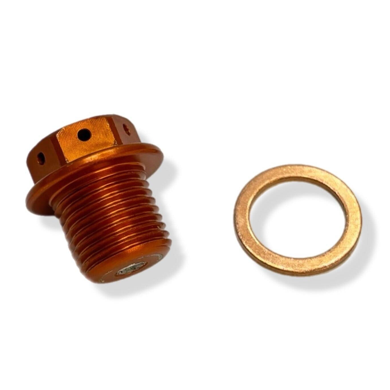 Lambretta S1-3 Li GP SX TV J Lui CNC Oil Drain & Oil Breather Plug Bundle - Orange - Casa Performance