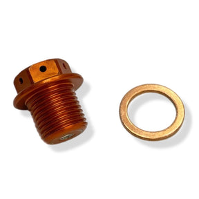 Lambretta S1-3 Li GP SX TV J Lui CNC Oil Drain & Oil Breather Plug Bundle - Orange - Casa Performance