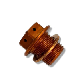 Lambretta S1-3 Li GP SX TV J Lui CNC Oil Drain & Oil Breather Plug Bundle - Orange - Casa Performance