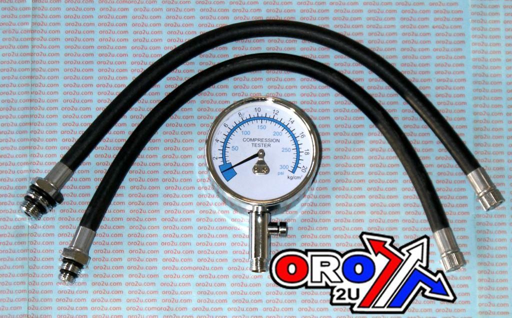 Compression Cyclinder Cylinder Compression Tester Tool with 10-12mm & 14-18mm Adaptors