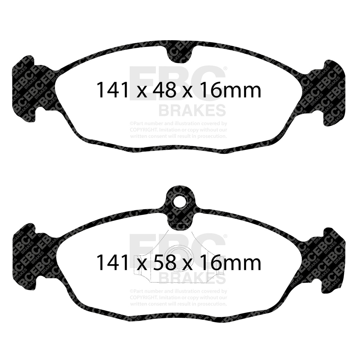 EBC Brakes Ultimax Brake Pad OE Replacement Set - DP1198