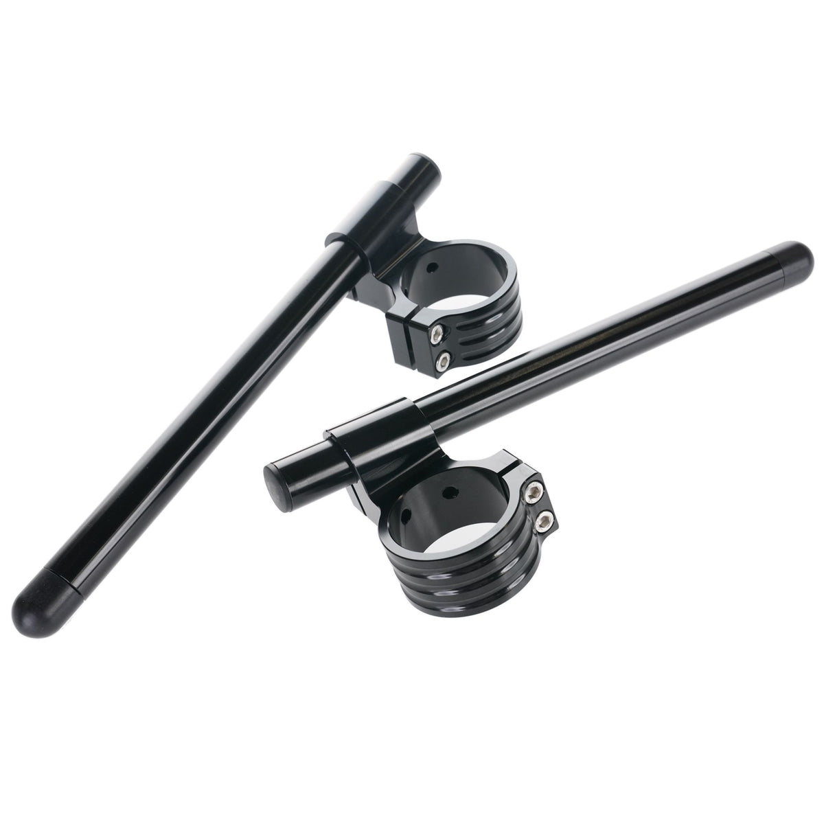 Bike It 50mm Clip-On Handlebar Riser Kit High Rise Black Motorcycle - Beedspeed