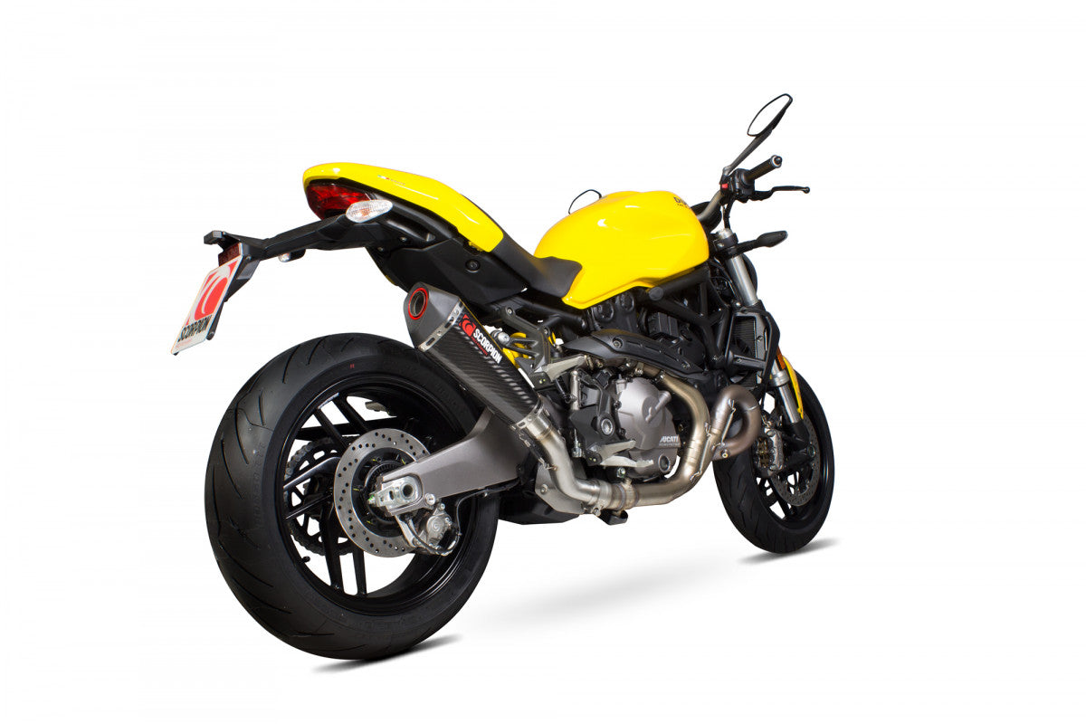 Ducati Monster 821 (2018–2020) Scorpion Exhaust Serket Slip-On – Carbon Fiber