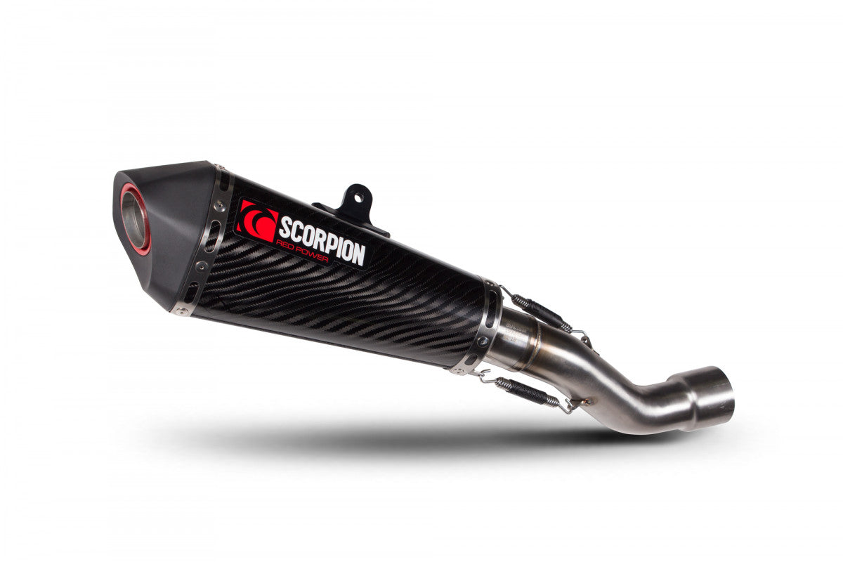Ducati Monster 821 (2018–2020) Scorpion Exhaust Serket Slip-On – Carbon Fiber