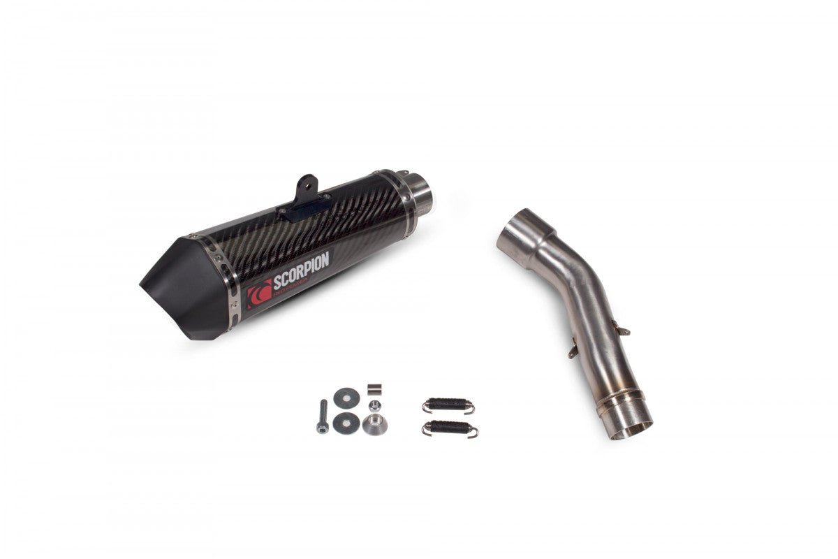 Ducati Monster 821 (2018–2020) Scorpion Exhaust Serket Slip-On – Carbon Fiber