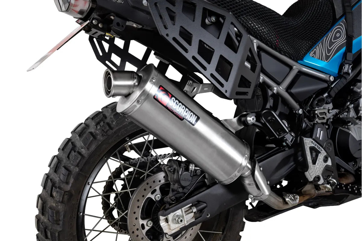 CFMOTO 450 MT (2024-2026) SCORPION Exhaust Factory Oval Slip-on – Brushed Stainless Steel
