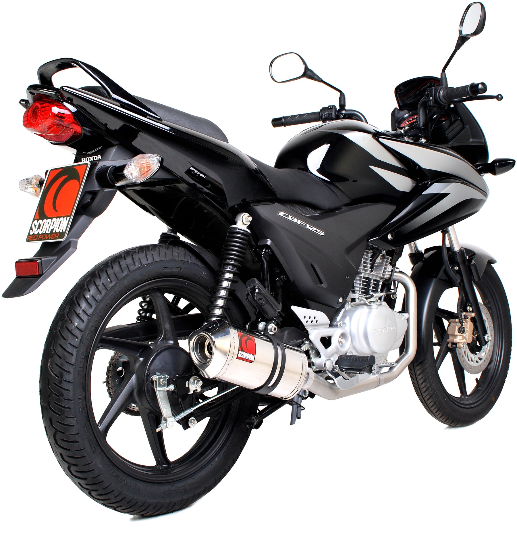 Honda CBF 125 (2008–2015) Scorpion Exhaust Factory Oval Full System - Carbon Fibre