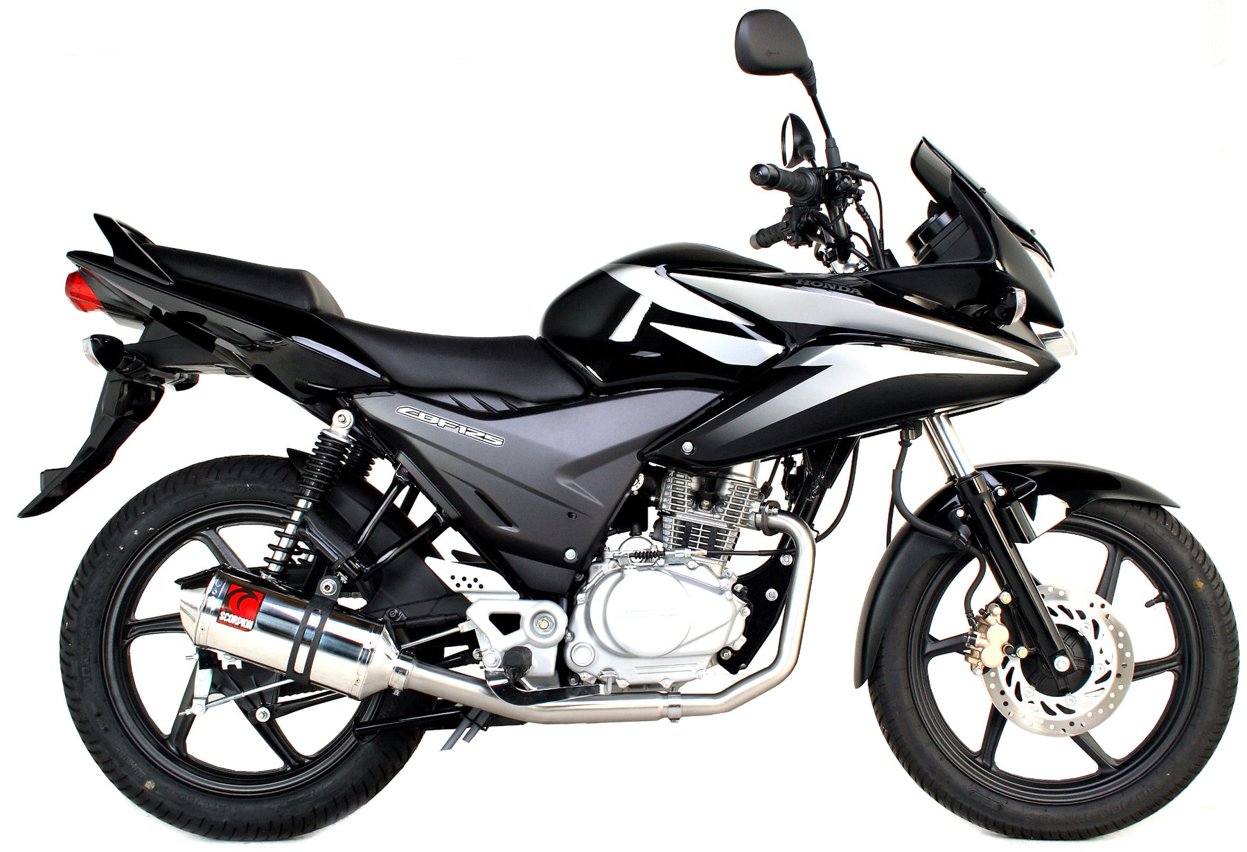 Honda CBF 125 (2008–2015) Scorpion Exhaust Factory Oval Full System - Carbon Fibre
