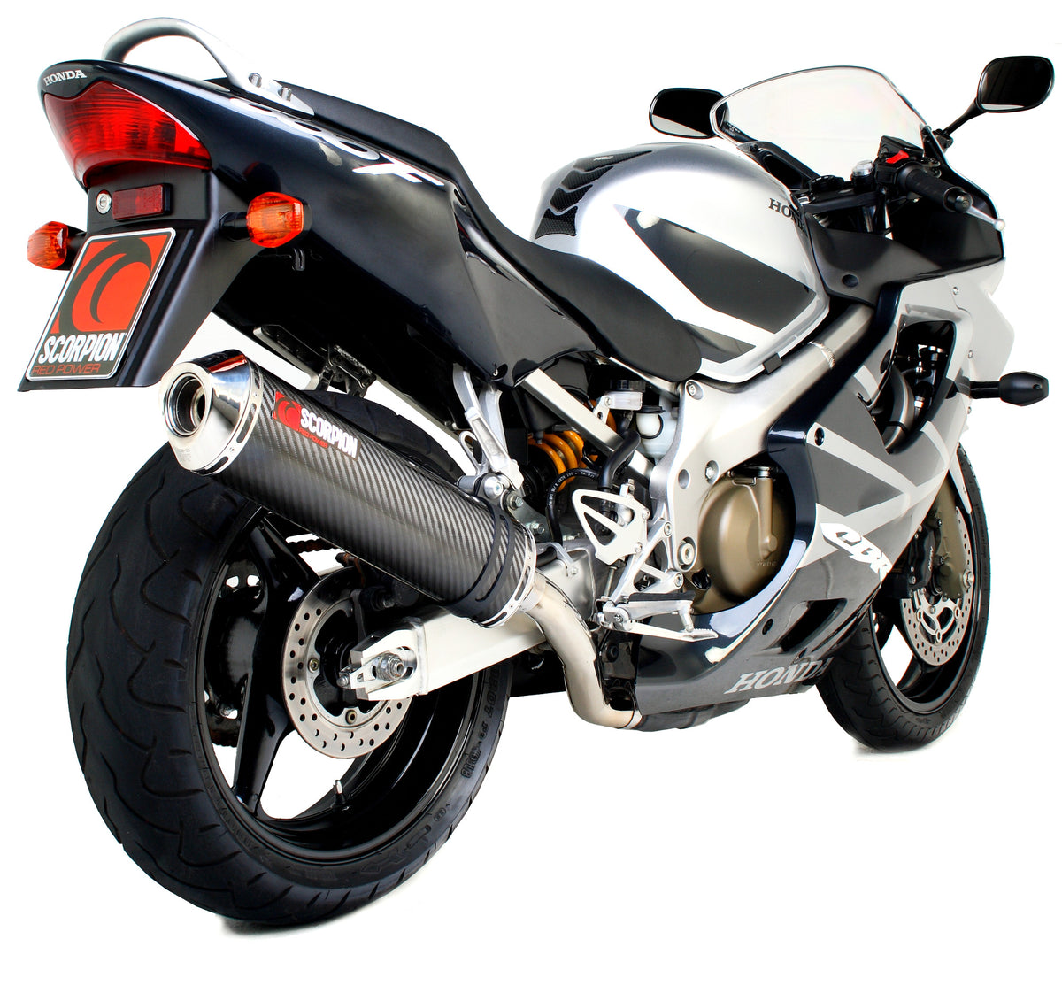 Honda CBR 600 F/F4i (2001–2008) Scorpion Exhaust Factory Round Slip-on - Carbon Fibre