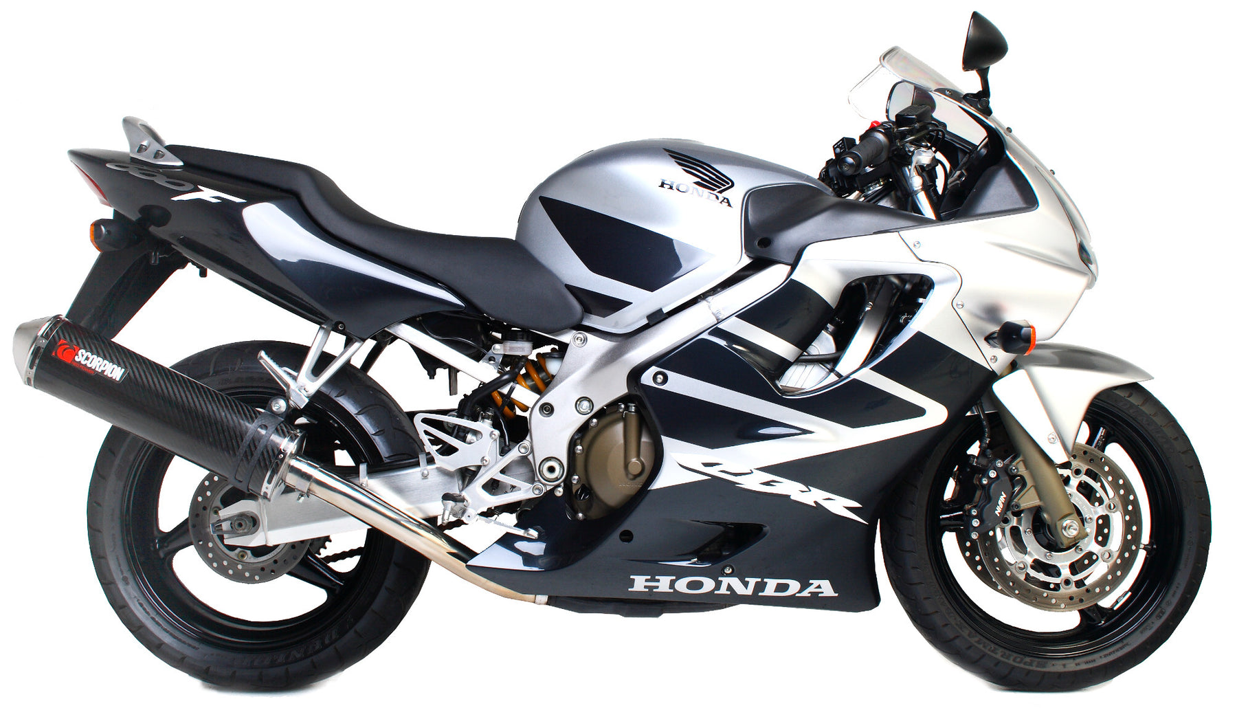 Honda CBR 600 F/F4i (2001–2008) Scorpion Exhaust Factory Round Slip-on - Carbon Fibre