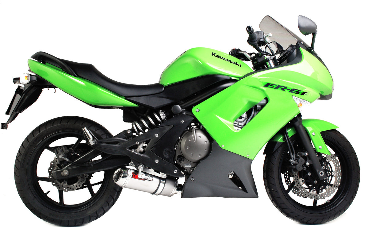Kawasaki ER6 F/N (2006–2011) Scorpion Exhaust Factory Oval Slip-on - Titanium