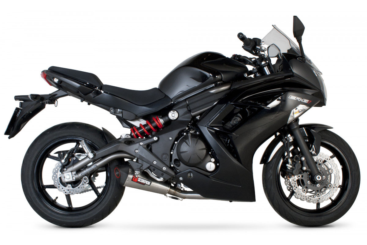 Kawasaki ER6 F/N (2012–2016) Scorpion Exhaust Serket Taper Full System - Brushed Stainless
