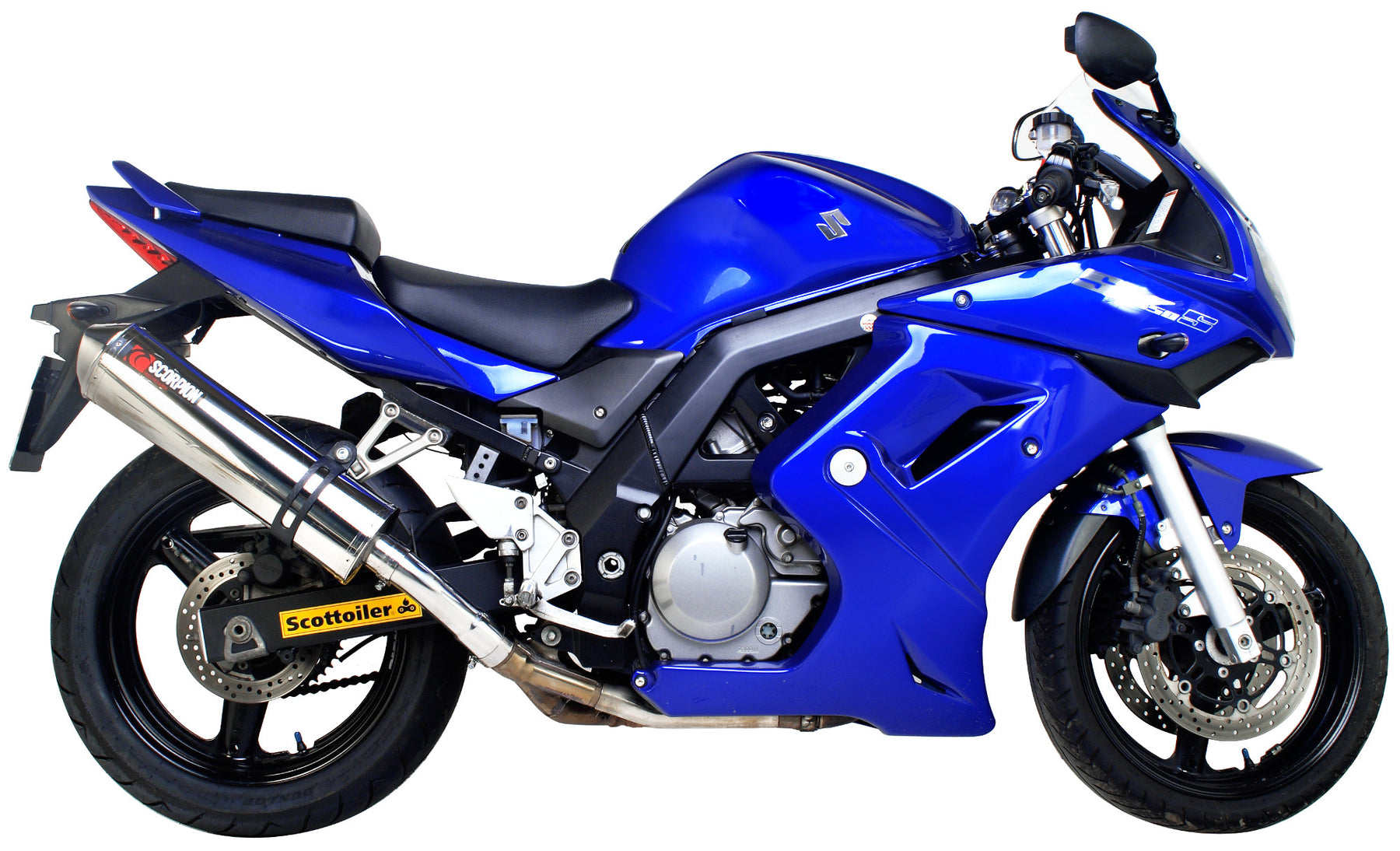 Suzuki SV 650 (1999–2002) Scorpion Exhaust Factory Oval Slip-on - Polished Stainless