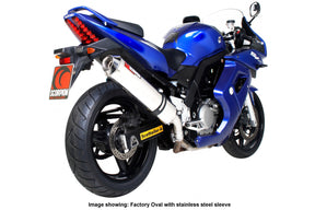 Suzuki SV 650 (2004–2015) Scorpion Exhaust Factory Oval Slip-on - Polished Stainless