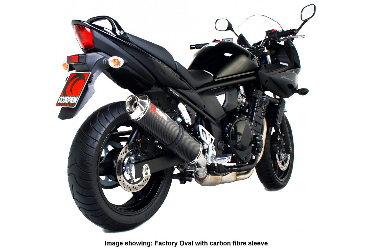 Suzuki GSF 650 Bandit (2007–2011) Scorpion Exhaust Factory Round Slip-on - Carbon Fibre