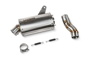 Triumph Scrambler 400 X & XC (2024-2026) SCORPION Exhaust Factory Oval Slip-on – Brushed Stainless Steel