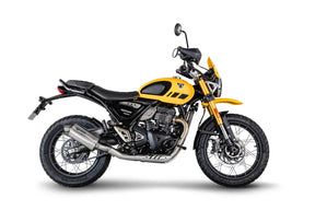 Triumph Scrambler 400 X & XC (2024-2026) SCORPION Exhaust Factory Oval Slip-on – Brushed Stainless Steel