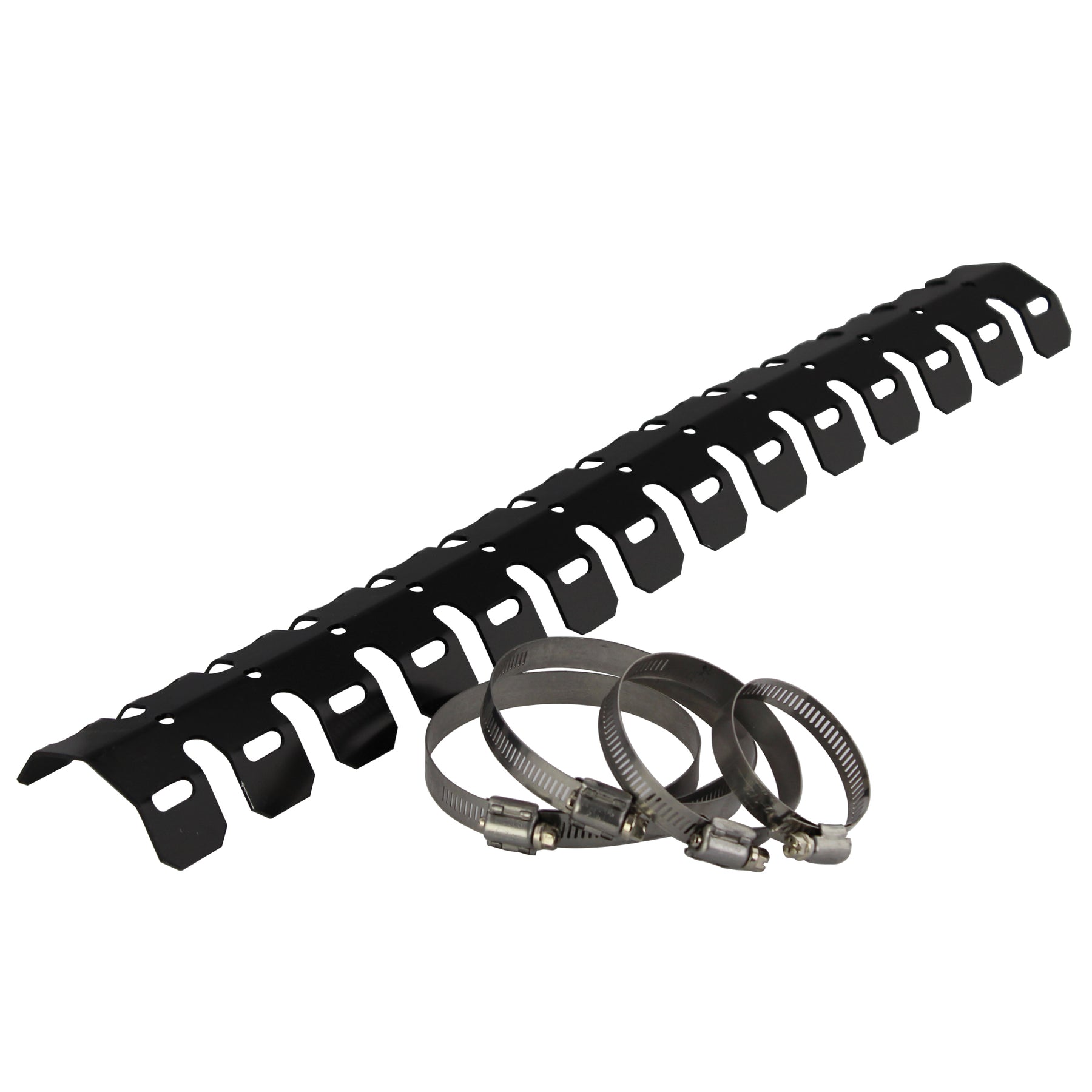 Bike It Motorcycle Exhaust Protector Heat Shield Black 61cm with Clamps