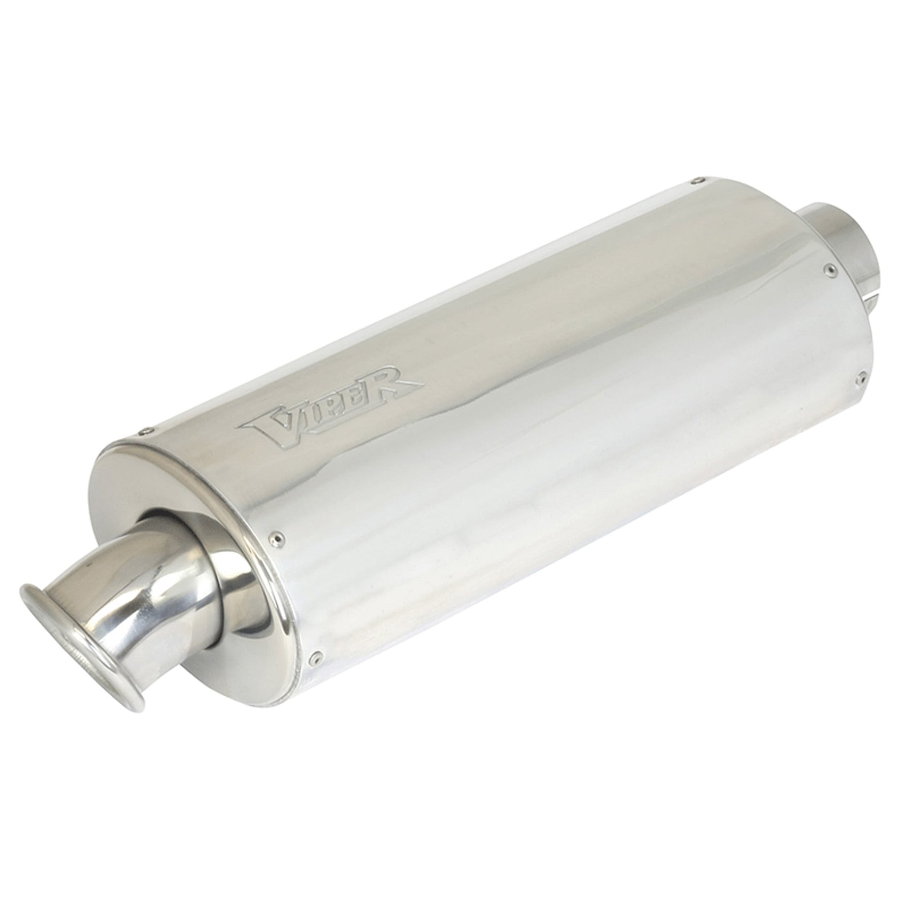 Viper Underseat Motorcycle Exhaust Can 300mm Stainless Performance Silencer - Beedspeed
